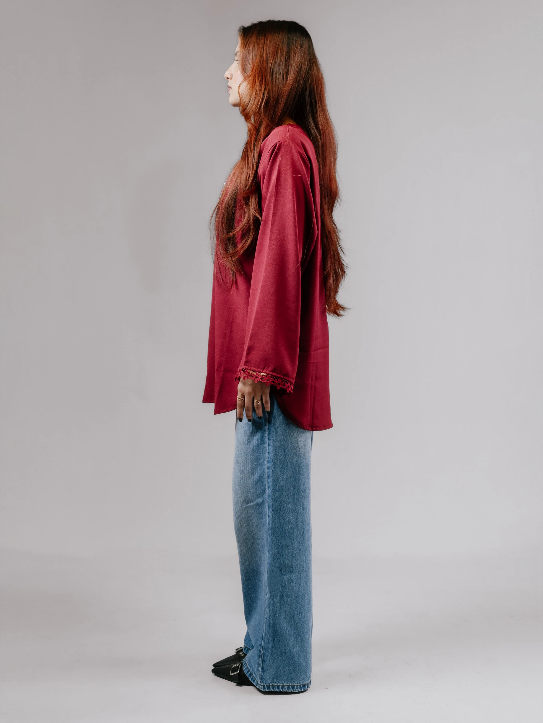 FOGGY BLUE WIDE-LEG JEANS - Image 4