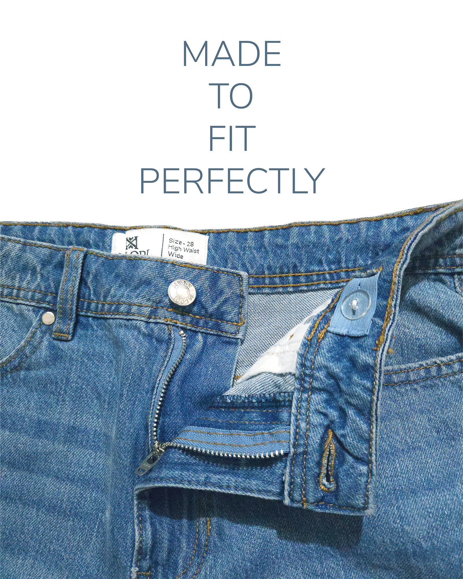 FOGGY BLUE WIDE-LEG JEANS - Image 7