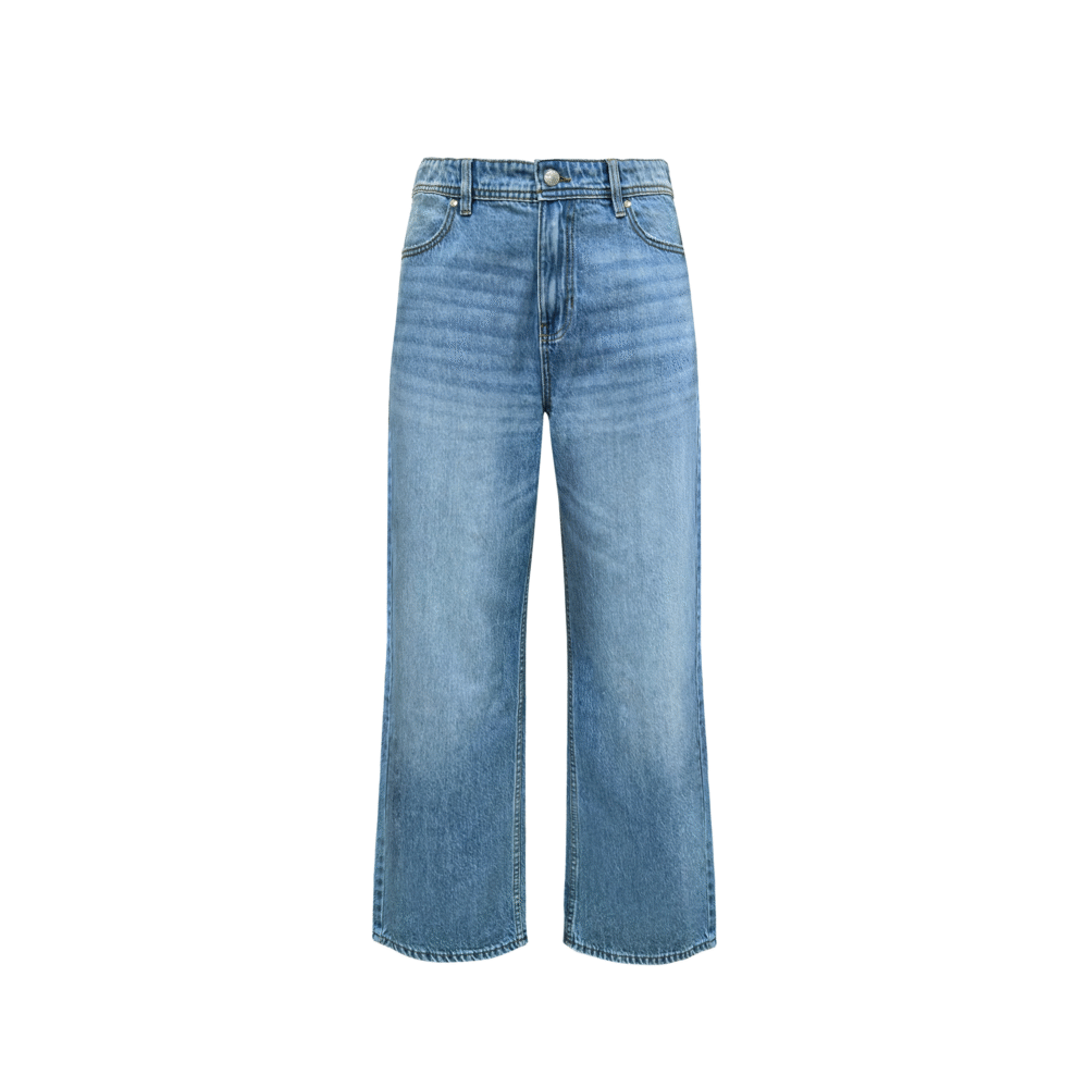 Foggy Blue Wide-Leg Jeans
